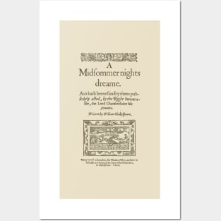 Shakespeare, A midsummer night's dream 1600 Posters and Art